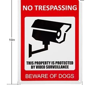 Private Property No Trespassing Sign ( 10x7 Inch)